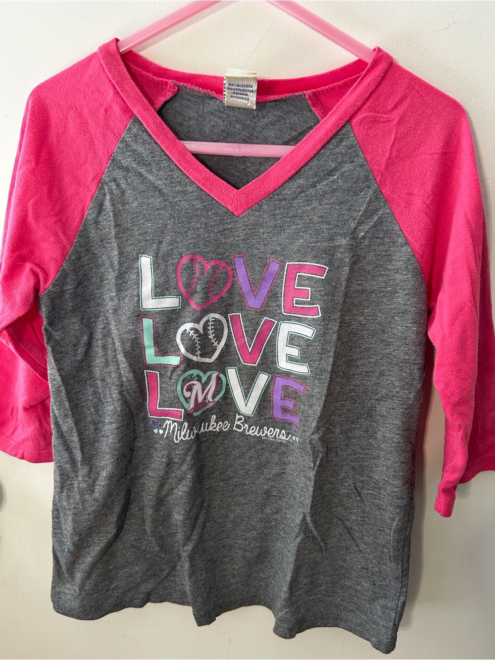 Milwaukee Brewers girls baseball tee